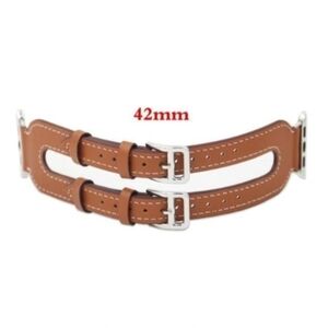 Apple Watch Series Classic Leather Double Buckle Watch Band, 42mm, Band Only